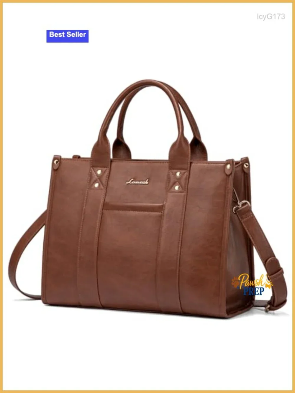 Faux Leather Satchel Tote Handbag Crossbody Zipper Work Purse